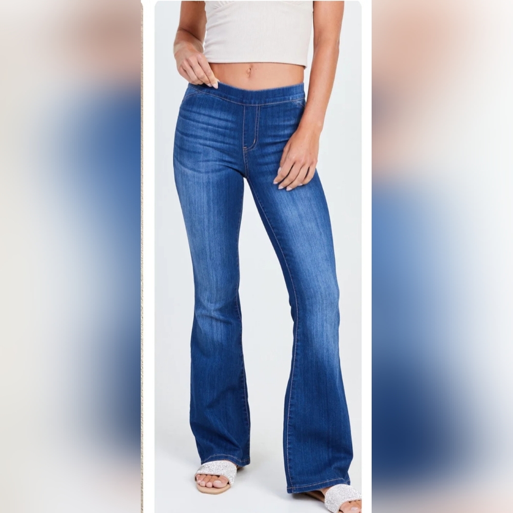 Altar’d State Luttrell Pull On Flare Denim Jeans Women’s Sz S